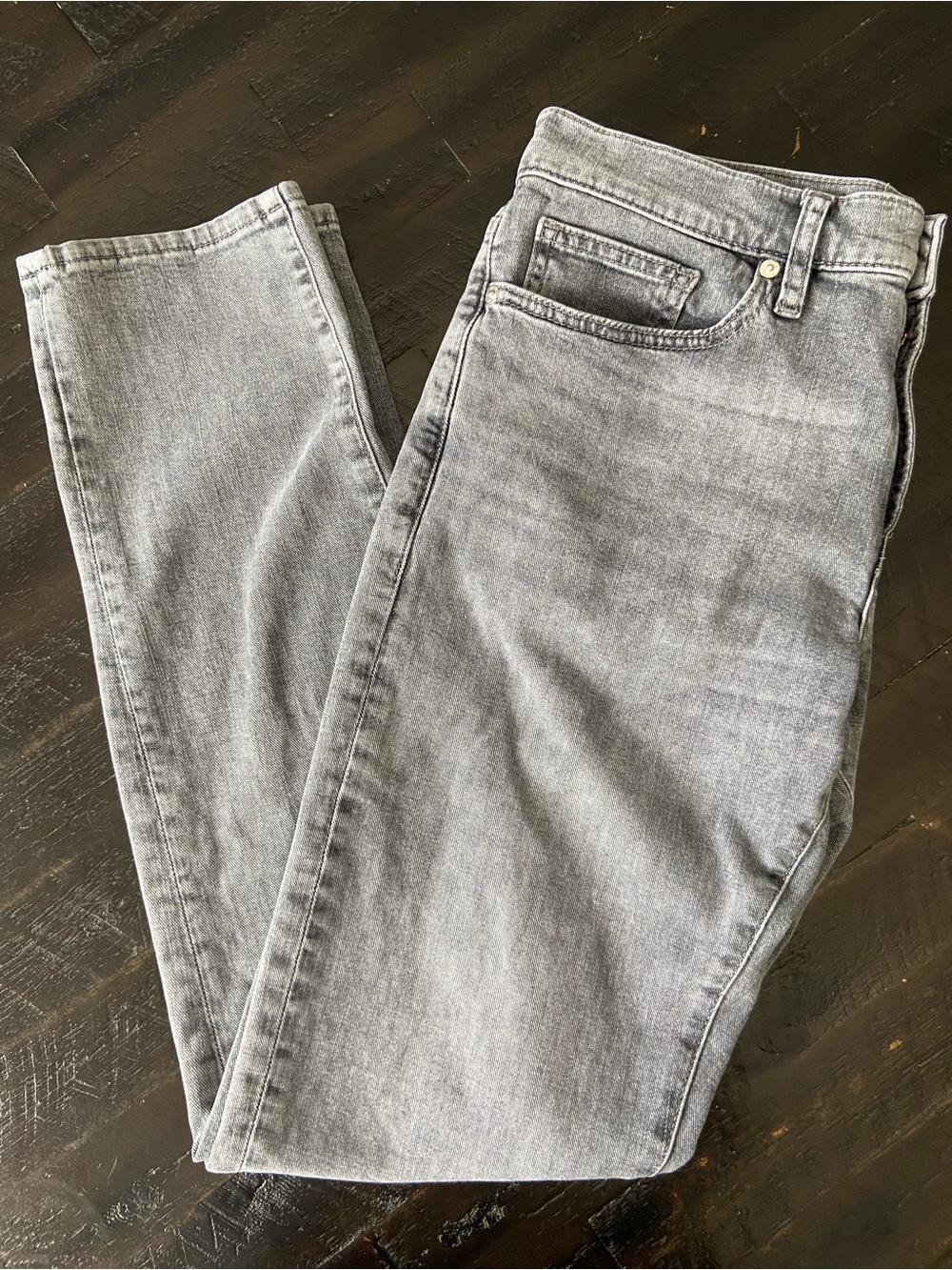 Frame Denim Men's Washed Grey Slim Jeans